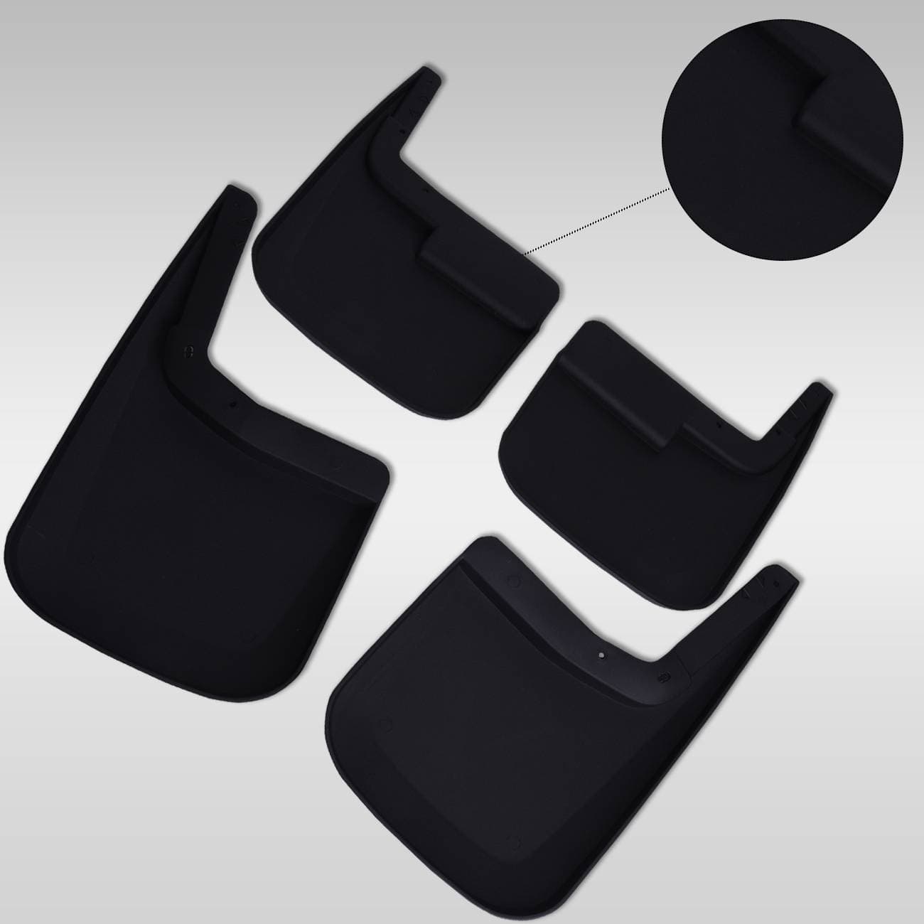 4Pcs Front + Rear Mud Flap Splash Guard KIT for Ford F-150 w/o Fender Flares