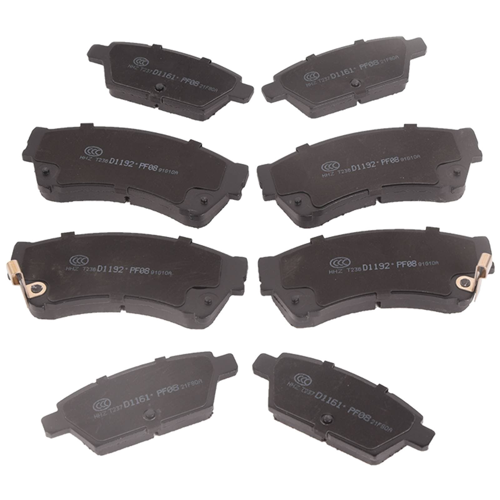 Front & Rear Ceramic Brake Pads for 2006-2012 Ford Fusion Lincoln MKZ Mazda 6