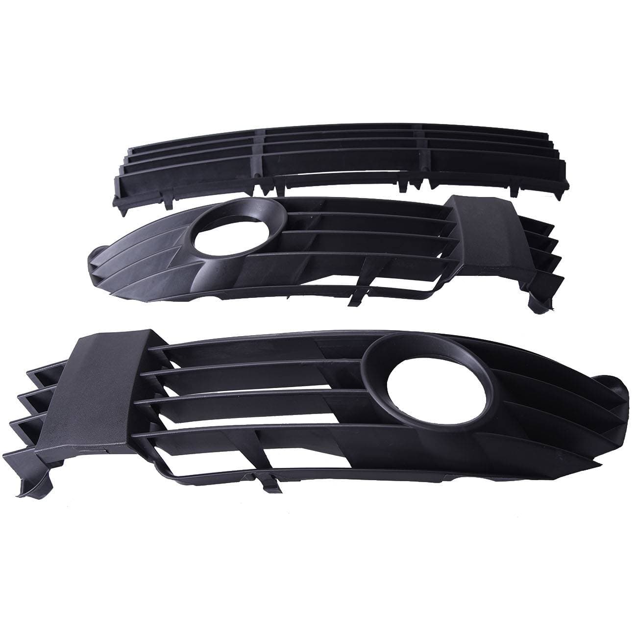 3 PCS Bumper Grille + Fog Light Grille Cover Kit for Vw Passat B5 01-05
