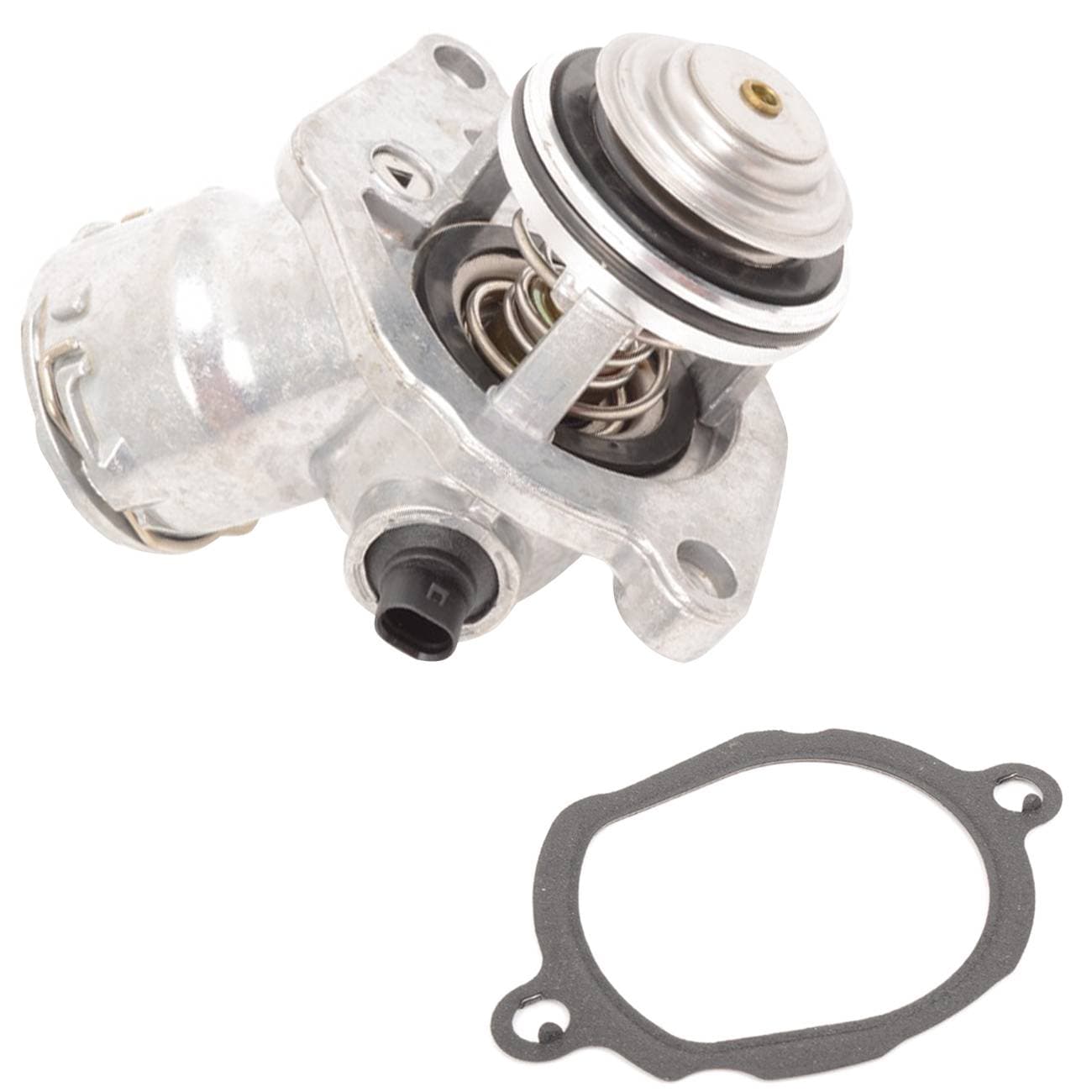 Engine Coolant Thermostat Assembly with Sensor for Mercedes C300 C350 E350 ML350