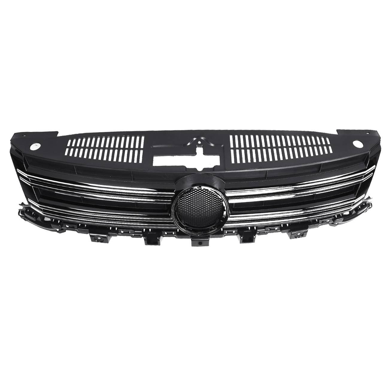Front Upper Bumper Grille w/Chrome Trim for VW Volkswagen Tiguan 2012-2017