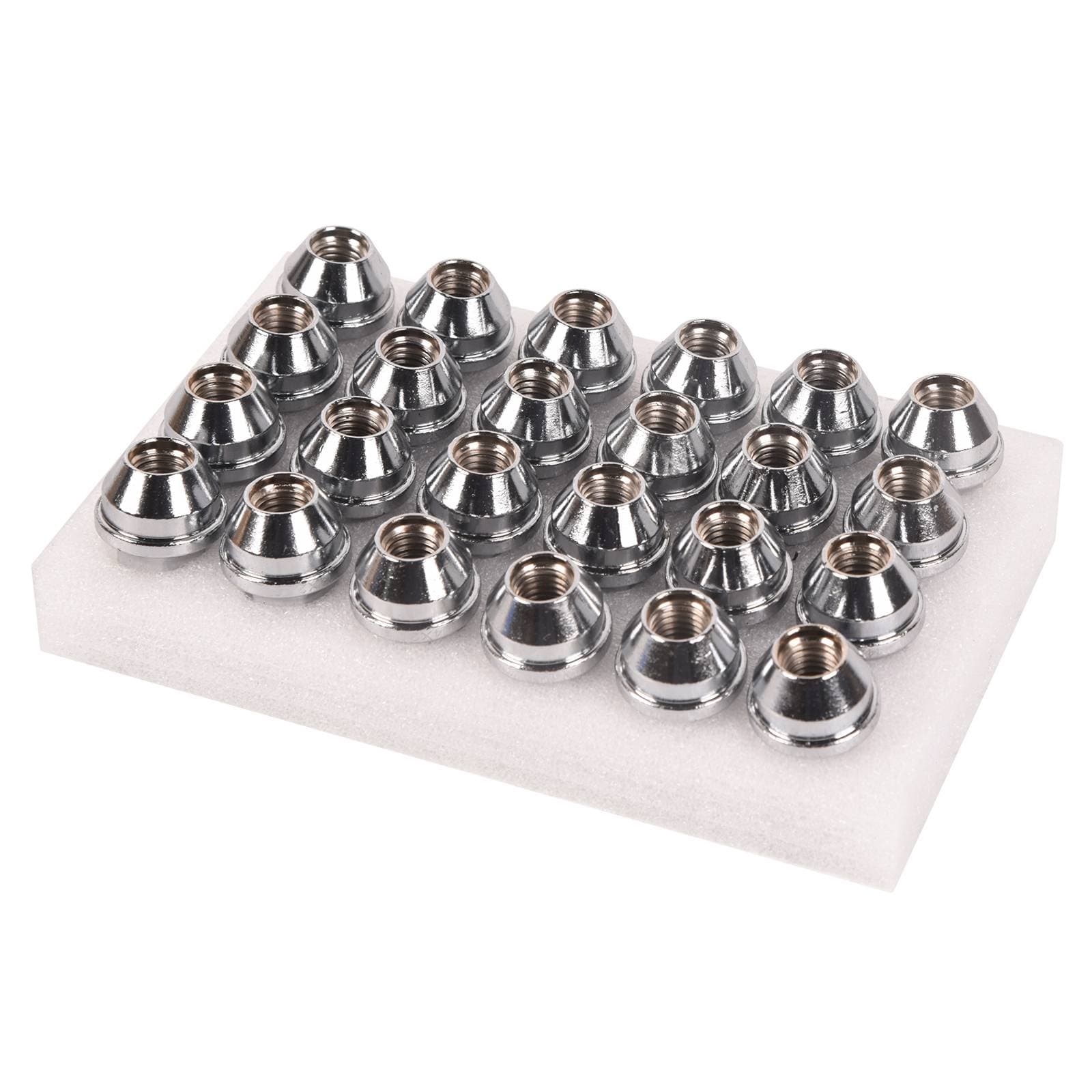 24PCS REPLACEMNT SOLID LUG NUTS 14X2 THREAD CHROME FIT FORD F-150 EXPEDITION