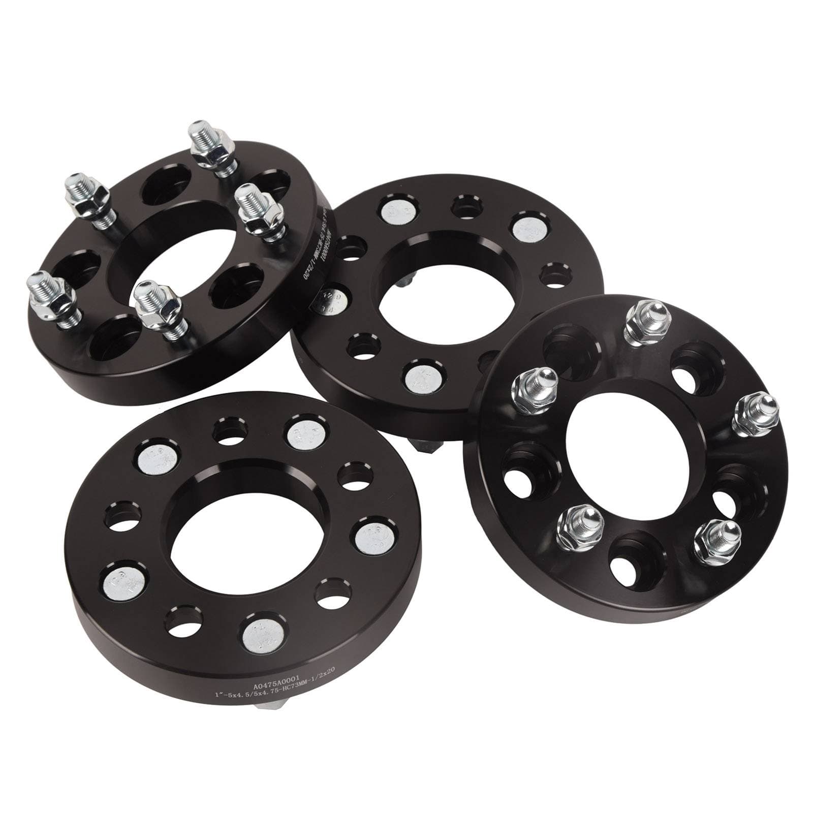 4Pcs 5x4.5 to 5x4.75 Wheel Adapters Spacer 1" Thick M1/2x20 Studs for Ford Jeep