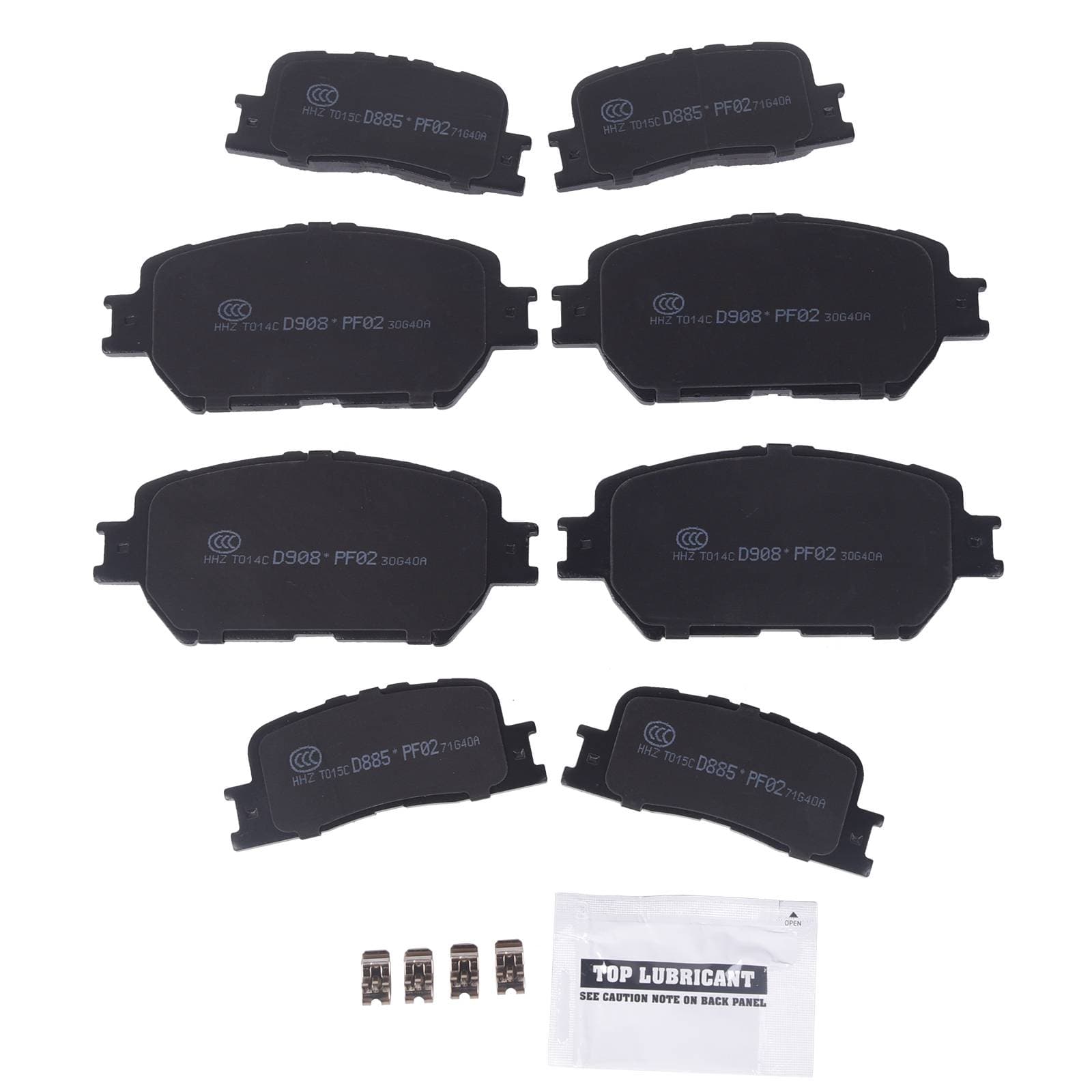 8pcs Front & Rear Ceramic Brake Pads for 2002 - 2006 Toyota Camry 2.4L 3.0L