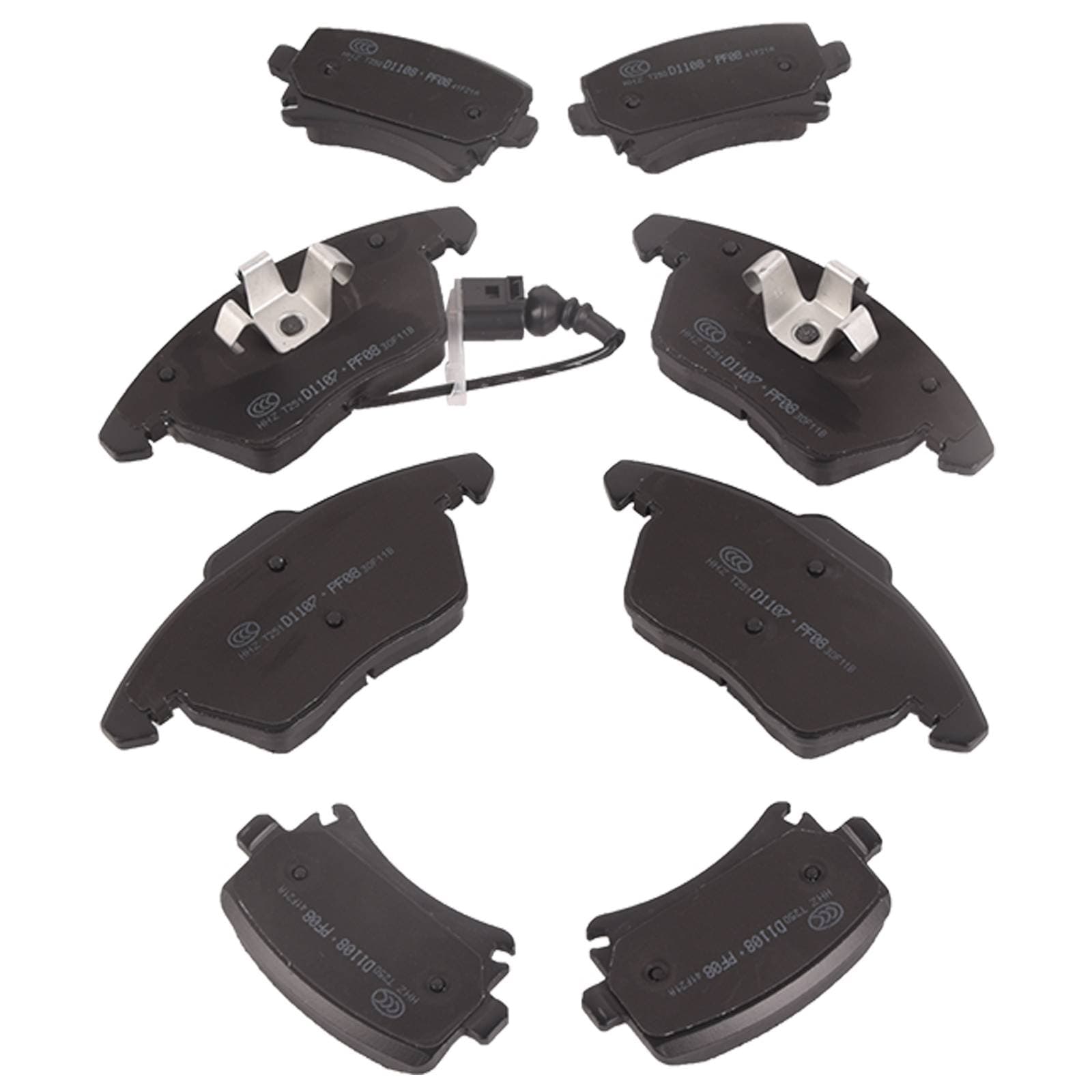 Front Rear Ceramic Disc Brake Pads for Audi A3 TT Quattro VW Jetta GTI Passat CC