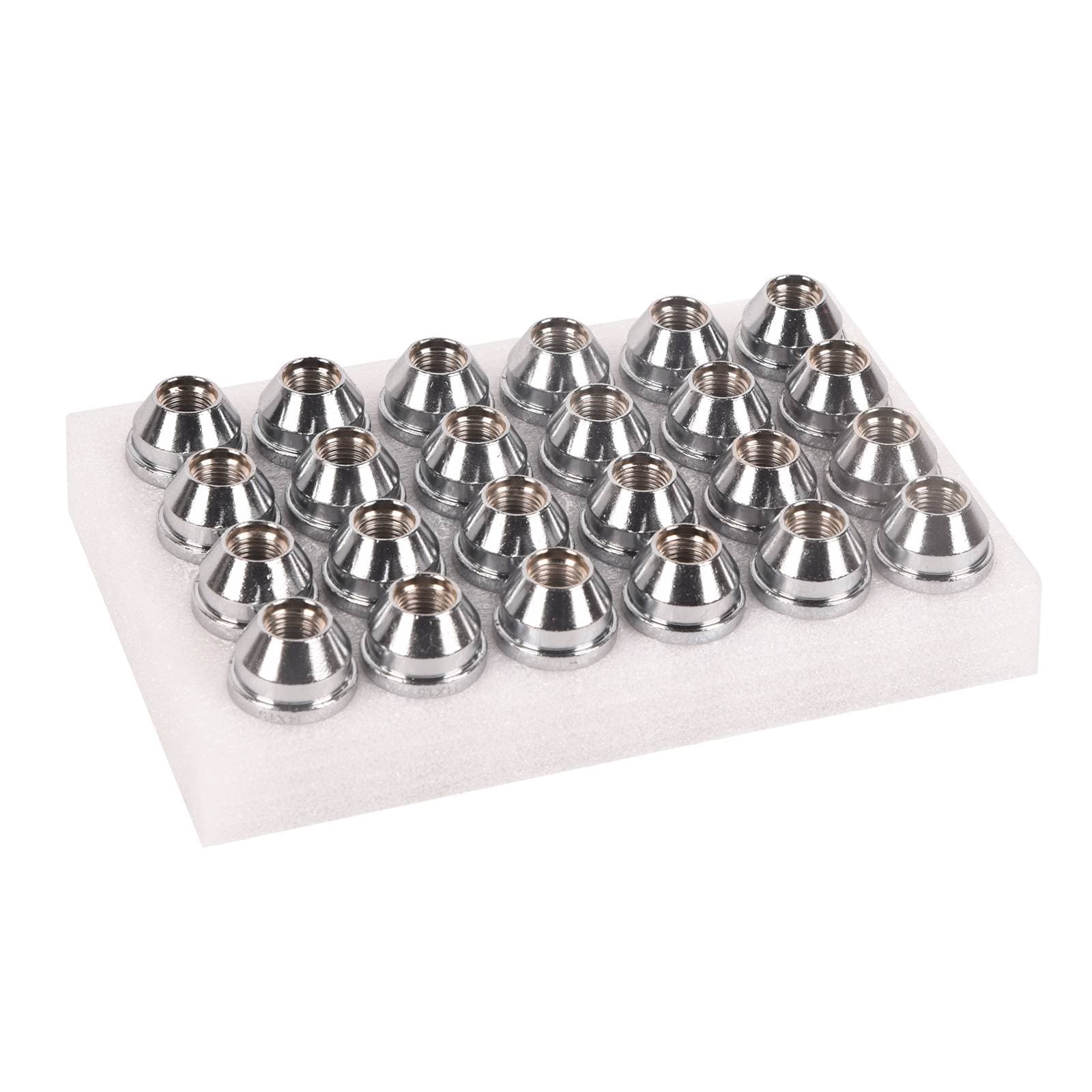 24PCS REPLACEMENT SOLID LUG NUTS 14X1.5 THREAD CHROME FITS FORD F-150 2015-2020