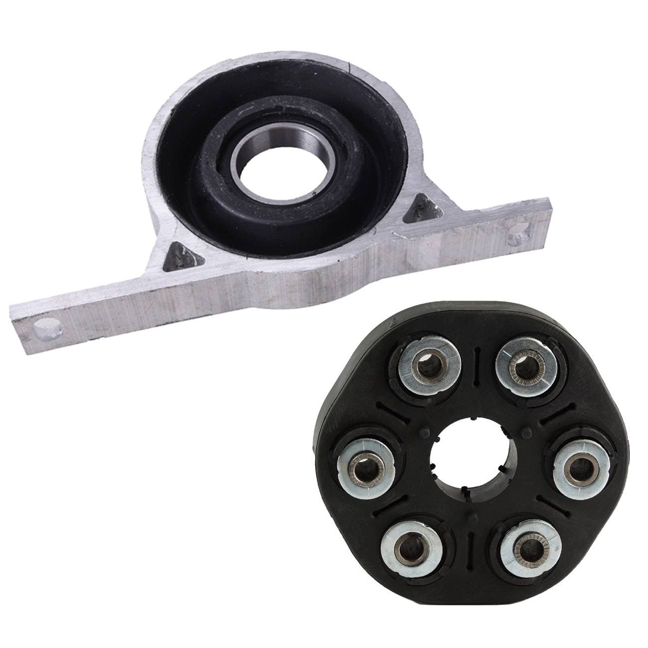 Driveshaft Flex Disc + Center Support Bearing Set for BMW E65 E66 745i 745Li