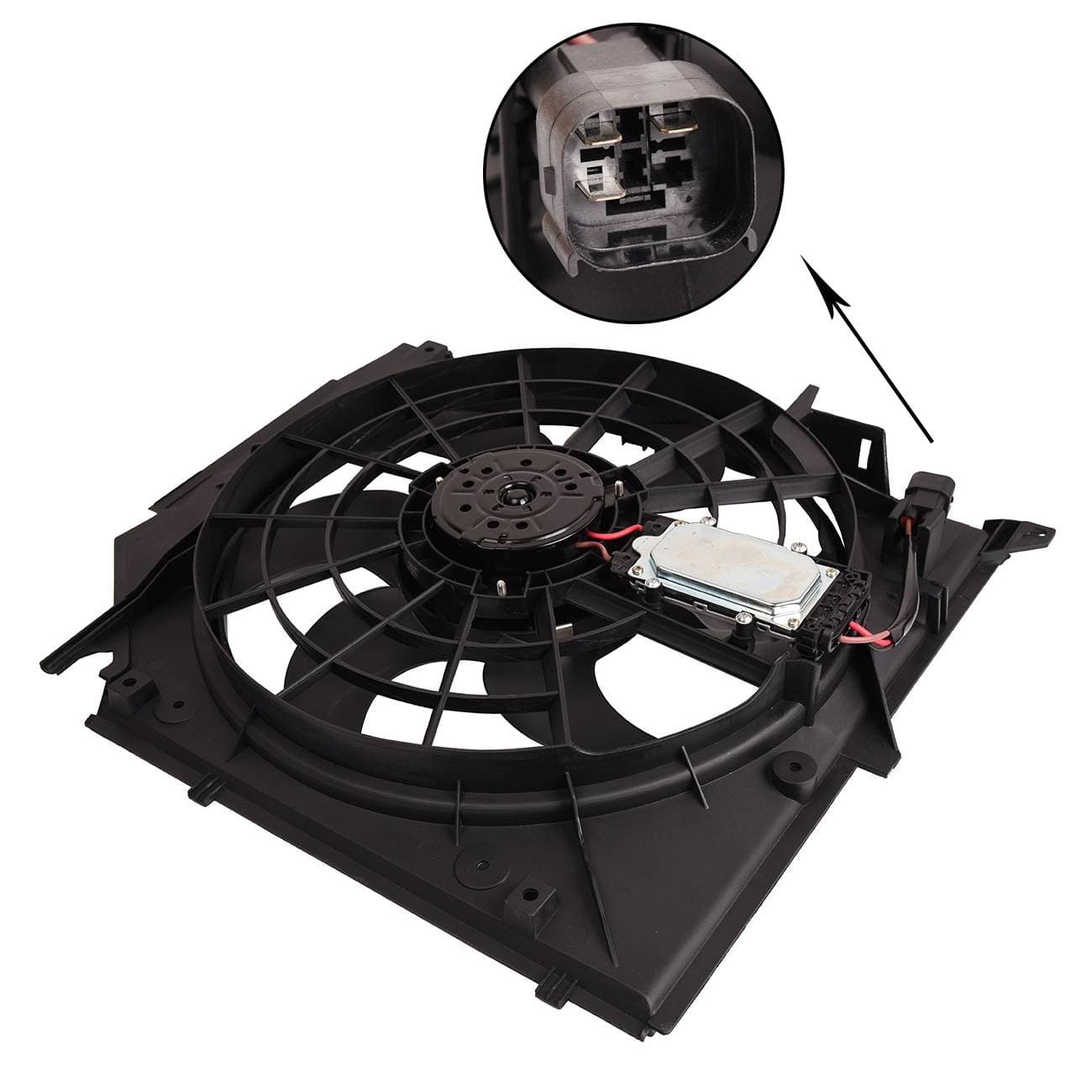 FOR BMW E46 99-05 325i 328i 330i Radiator Cooling Fan Assembly 17117561757