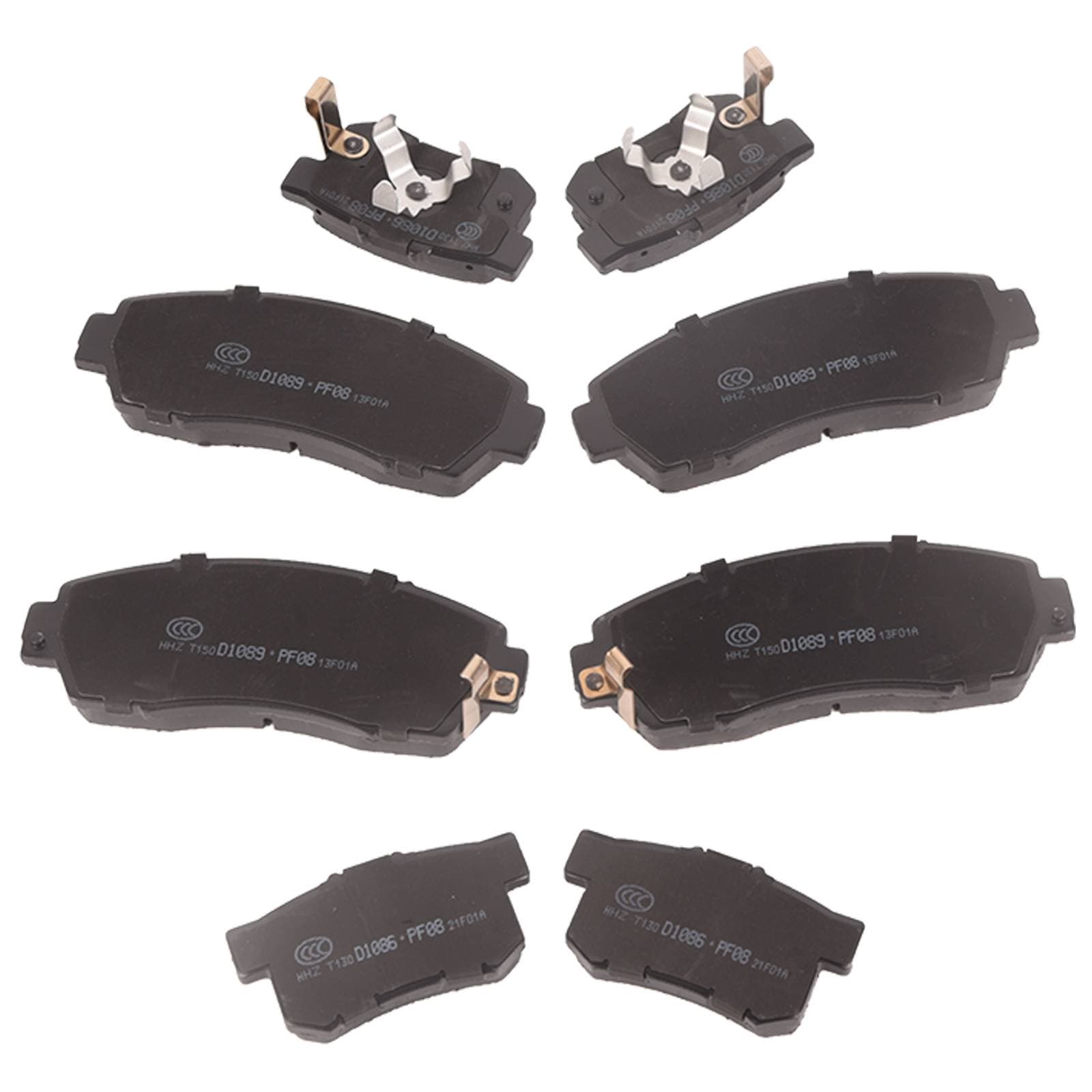 Front & Rear Ceramic Brake Pads For 2007-2011 Honda CR-V,2012-2016 AWD CR-V
